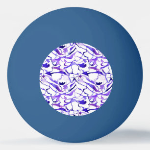 Niedliche violette Wasserfarbe abstrakte Linien Mu Tischtennisball
