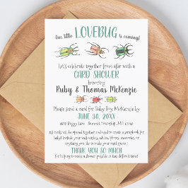 Niedliche Virtual Baby Card Dusche Liebe Bugkäfer Einladung