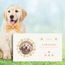 Niedliche Visitenkarte für Social Media Pet Influe