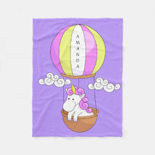 Niedliche Vliesdecke aus Unicorn-individuelle Name Fleecedecke