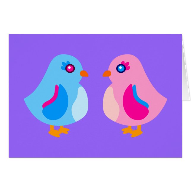 Niedliche Vögel (Vorderseite (Horizontal))