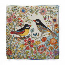 Niedliche Vögel drucken Bandana Halstuch