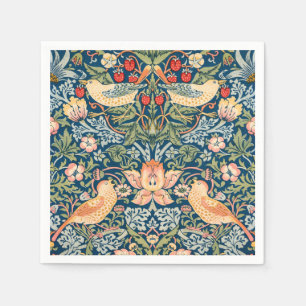 Niedliche Vögel, Erdbeerdieb, Vintage Kunst, Vs 2 Serviette