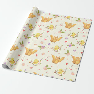 Niedliche Vögel Geschenkpapier