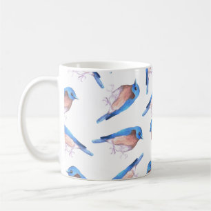 Niedliche Vögel Ostdrosseln Watercolor Kaffeetasse