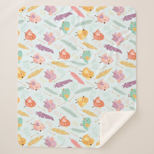 Niedliche Vögel Sherpadecke (Vorderseite)
