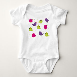 Niedliche Vogelart Baby Strampler