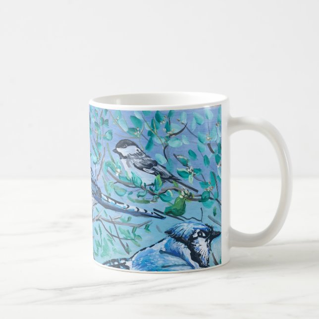 Niedliche Vogelbeobachtungskunst Kaffeetasse (Rechts)