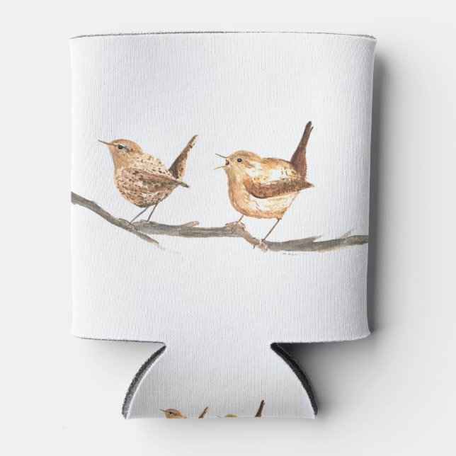 Niedliche Vogelgeflügel Aquarellwälder Dosenkühler (Vorderseite)