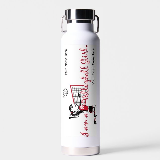 Niedliche Volleyball-Girl Trinkflasche (Vorne)