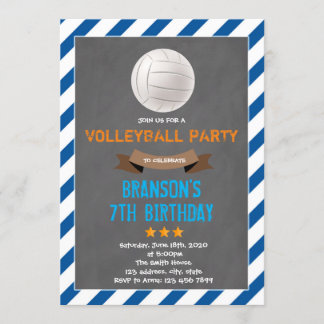 Niedliche Volleyball-Party Einladung