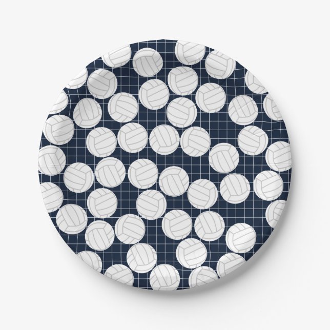 Niedliche Volleyballpapier-Teller Pappteller (Vorderseite)