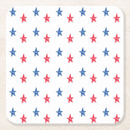 Niedliche, von der Hand gezeichnete, schwarzblaue Rechteckiger Pappuntersetzer