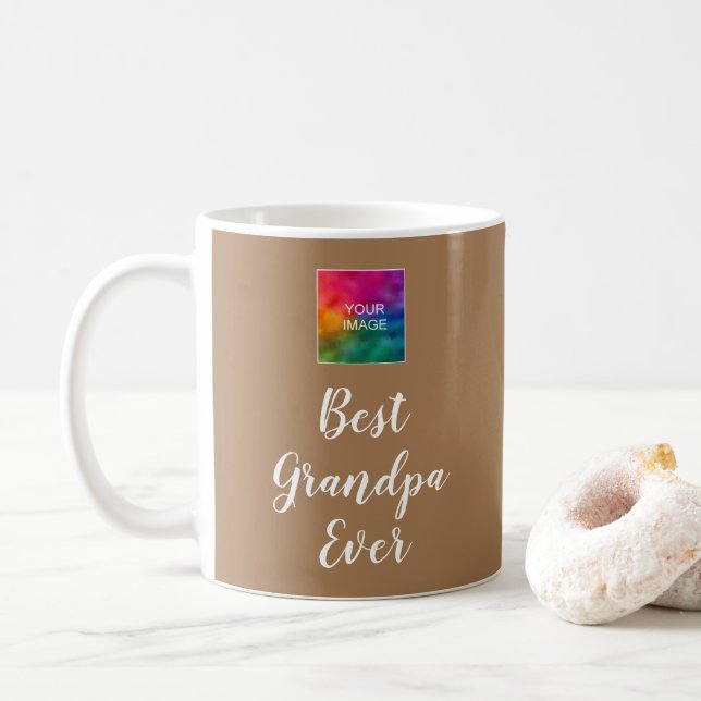 Niedliche Vorlage Retro Kalligrafie Bester Opa je Kaffeetasse (Mit Donut)