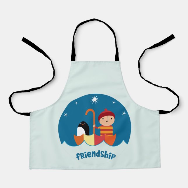 Niedliche Vorschulzeit K verloren und fand Freunds Schürze (Vorderseite)