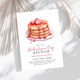 Niedliche Waffeln Valentine Galentines Brunch Einladung