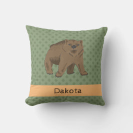 Niedliche Waldbraune Bärenkuppe Kissen