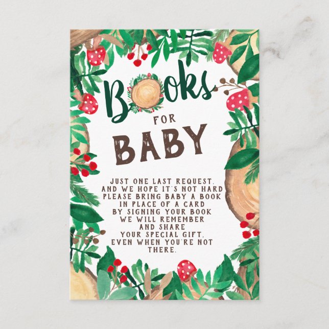 Niedliche Waldbücher für Kleinkinder Begleitkarte (Vorderseite)