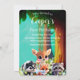 Niedliche Waldfreunde Fuchs-Raccoon-Reh