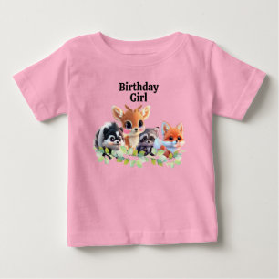Niedliche Waldfreunde Fuchs-Raccoon-Reh Baby T-shirt