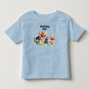 Niedliche Waldfreunde Fuchs-Raccoon-Reh Kleinkind T-shirt