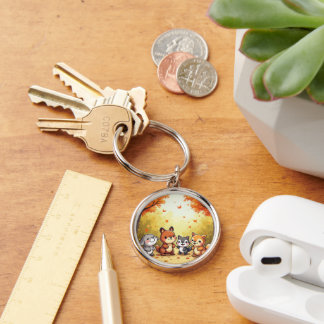 niedliche Waldfreunde Schlüsselanhänger