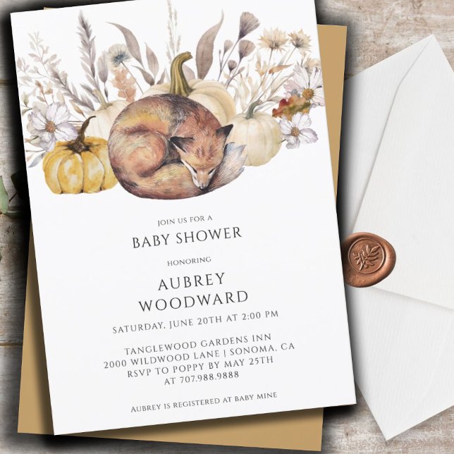 Niedliche Waldfüßer Pumpkins Herbst Einladung (Von Creator hochgeladen)