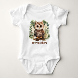 niedliche Waldhündin unisex Text hinzufügen Baby Strampler