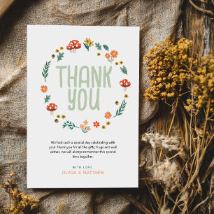 Niedliche Waldlandschafts-Kinderdusche Dankeskarte