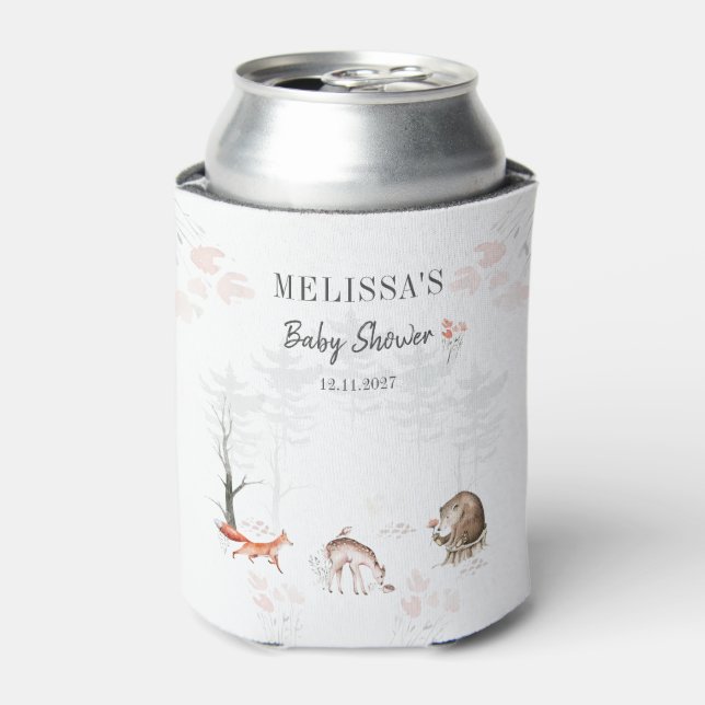 Niedliche Waldtierdusche Dosenkühler (Kanne Vorderseite)
