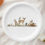 Niedliche Waldtierdusche Pappteller<br><div class="desc">Die Einführung unserer einfachen Waldtierkur Baby Duschpapier Teller, perfekt für eine niedliche und skurrile Feier! Mit einem Thema zum Thema Wald in Aquarelltönen mit bezaubernden Kreaturen wie Fuchs, Hase, Bär und Hirsch ist es ideal für eine geschlechtsneutrale Dusche. Dieses böhmisch inspirierte Design Set eine süße und einfache Szene mit einer...</div>