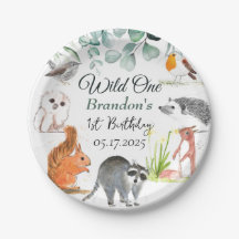 Niedliche Waldtiere 1. Geburtstag Wild One