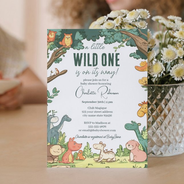 Niedliche Waldtiere Babydusche Einladung (Von Creator hochgeladen)