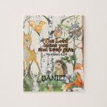 Niedliche Waldtiere Christliche Schrift Kindergesc Puzzle<br><div class="desc">Das Jigsaw Puzzle mit dem Namen "Der Herr segne dich und behalte dich" und die niedlichen Waldtiere mit Aquarellfarben. Christliches Geschenk für ein Kind für jeden Anlass.</div>