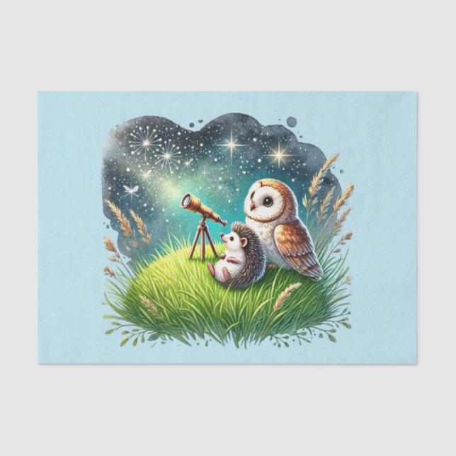 Niedliche Waldtiere decoupage uhu Igel Seidenpapier (Vorderseite)