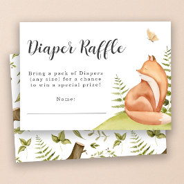 Niedliche Waldtiere Fox Diaper Raffles Begleitkarte