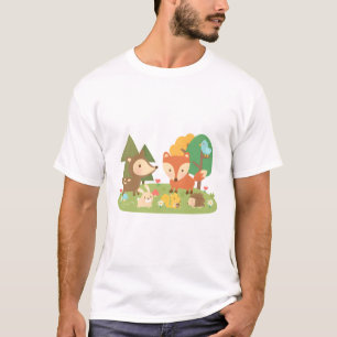 Niedliche Waldtiere für Kinder T-Shirt