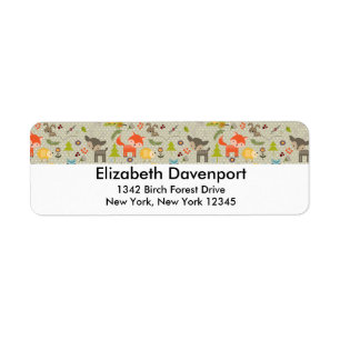 Niedliche Waldtiere Illustriertes Muster