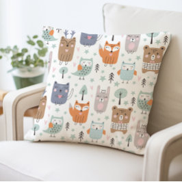 Niedliche Waldtiere Kissen, Babyduschgeschenk Kissen