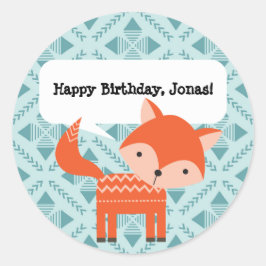 Niedliche Waldtiere Personalisierte Fox Stickers