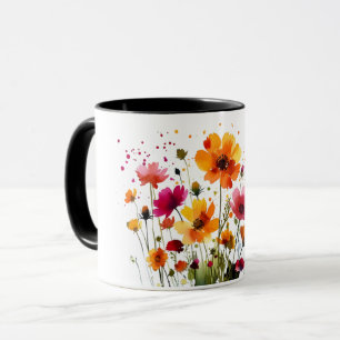 Niedliche Waldtiere und Frühlingsblumen Kaffeetass Tasse