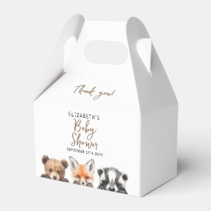 Niedliche Waldtiere Waldmädchen Kinderdusche Geschenkschachtel