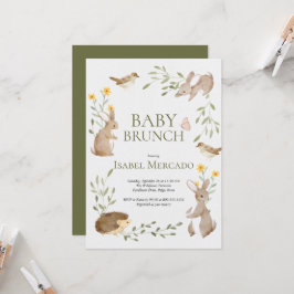 Niedliche Waldtiere Waldtiere Waldland Baby Brunch Einladung