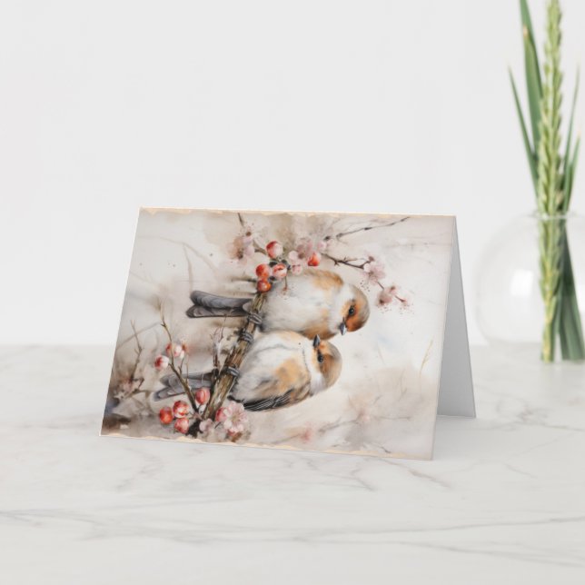 Niedliche Waldtiere Weihnachtsgrüße Karte (Vorderseite)