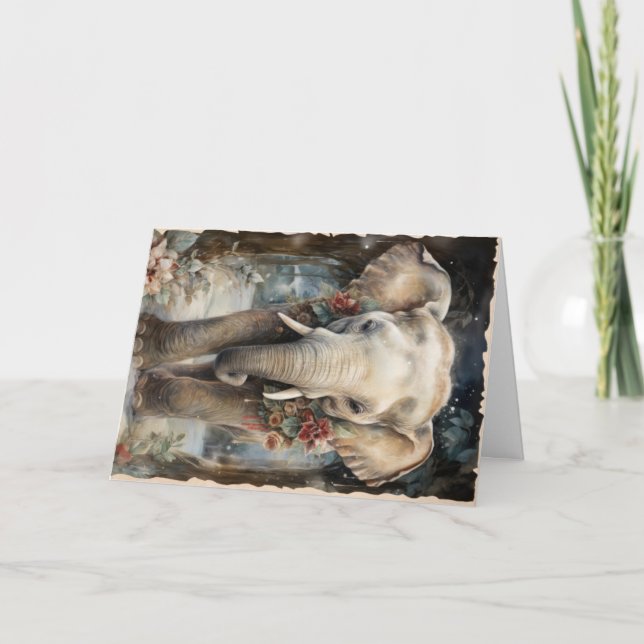 Niedliche Waldtiere Weihnachtsgrüße Karte (Vorderseite)