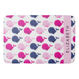 Niedliche Wale, Walmuster, Ihr Name Badematte