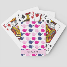 Niedliche Wale, Walmuster, Ihr Name Spielkarten