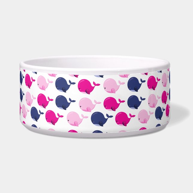 Niedliche Wale, Walmuster, Meerestiere Napf (Vorderseite)