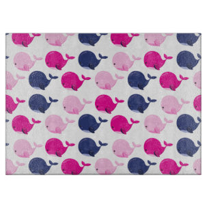 Niedliche Wale, Walmuster, Meerestiere Schneidebrett