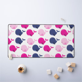 Niedliche Wale, Walmuster, Meerestiere Schreibtischunterlage